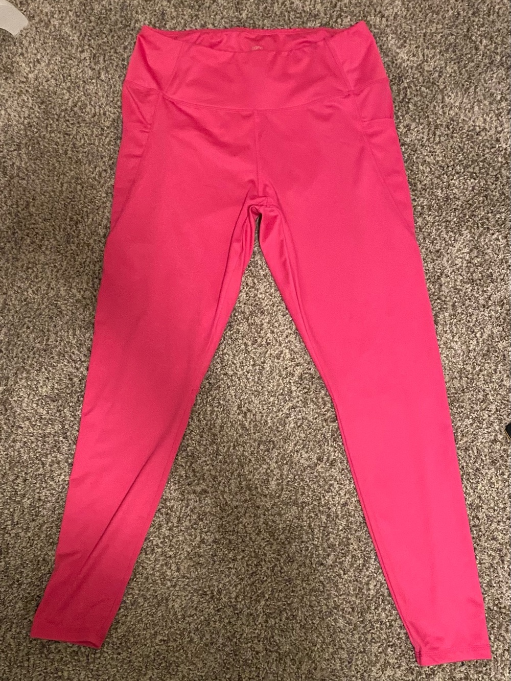 Cabana by Crown & Ivy High-Waist Pink Active Yoga Pants Size Large